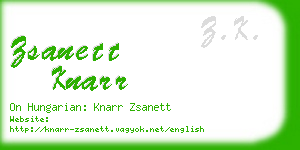 zsanett knarr business card